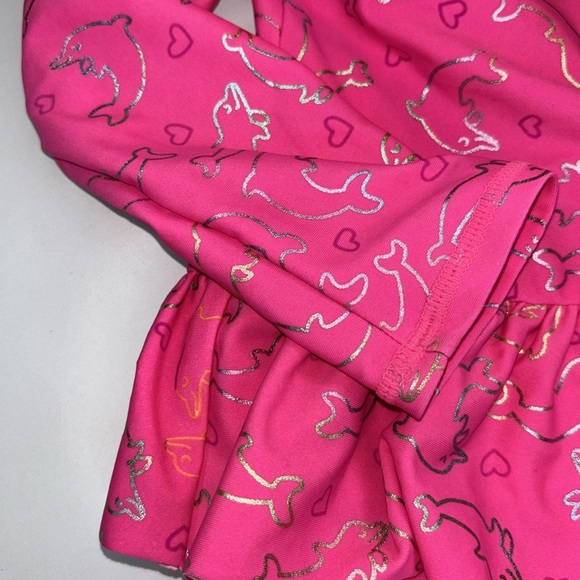 Wave Zone Girls pink ruffle rash guard swimsuit 24M - Picture 5 of 5